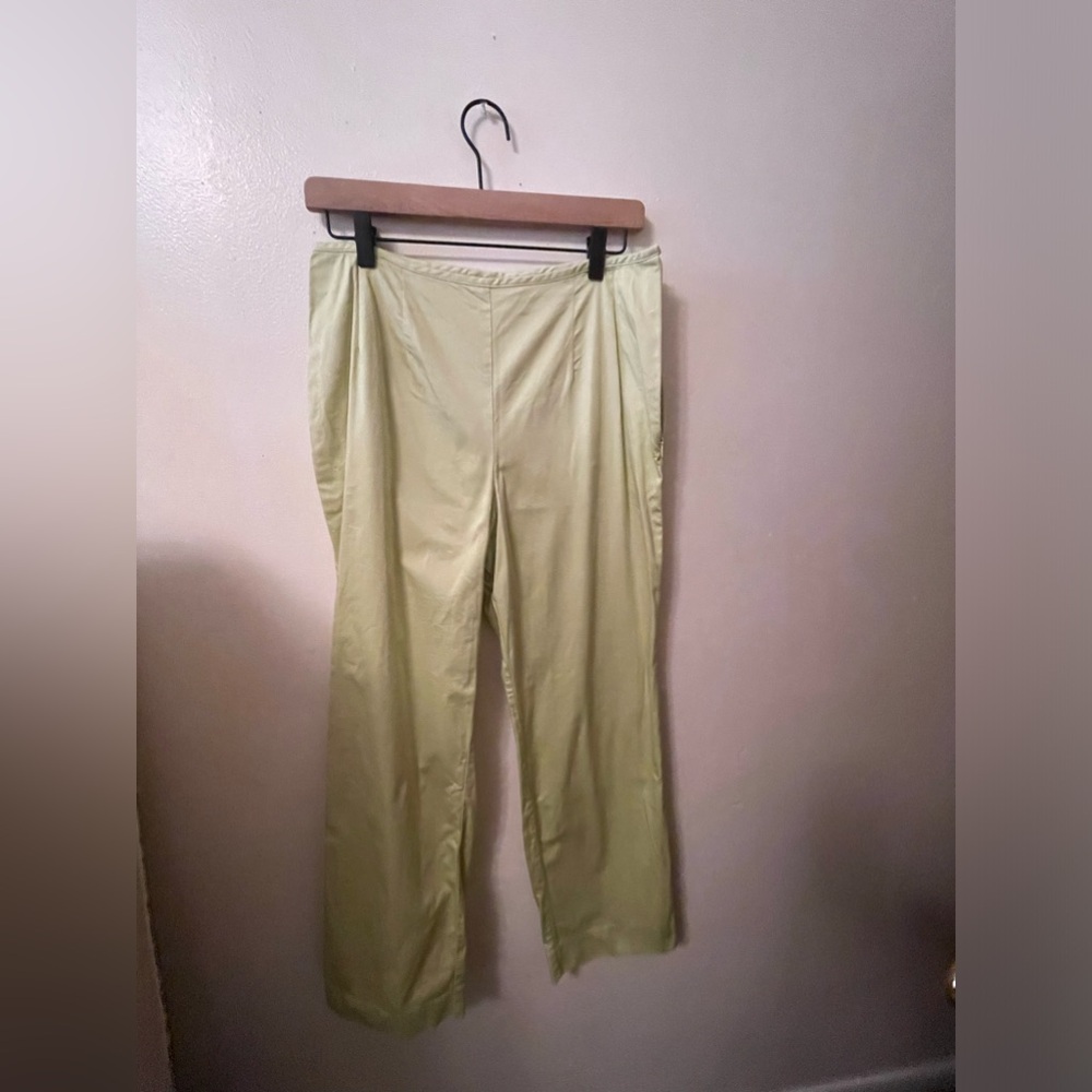 Ole dress barn, size 10 side zip green pants
